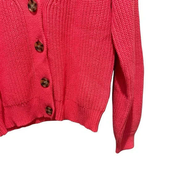 Gap Button Front Cardigan Sweater V Neck Rose Bush Pink Women’s Size XS - Picture 6 of 10